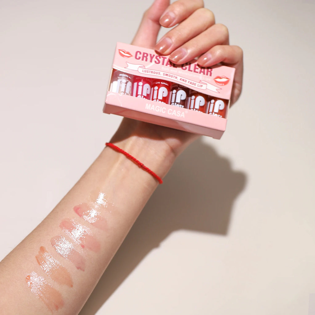 set de frascos pequeños de aceite para labios, hechos de gelatina hidratante de larga duración x6 und