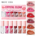 set de frascos pequeños de aceite para labios, hechos de gelatina hidratante de larga duración x6 und