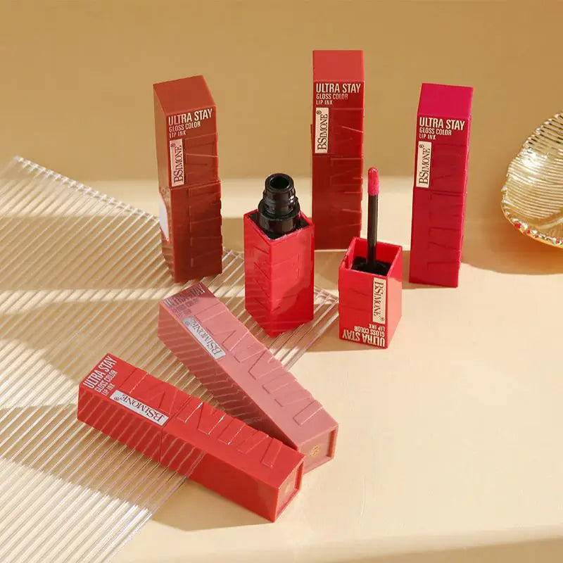 Lápiz Labial Líquido Mate de 4.2ml, Larga Duración, Tono Nude, Brillo Labial Terciopelo, No se Transfiere, Resistente al Agua.