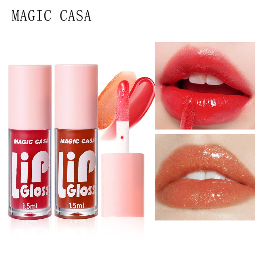 set de frascos pequeños de aceite para labios, hechos de gelatina hidratante de larga duración x6 und